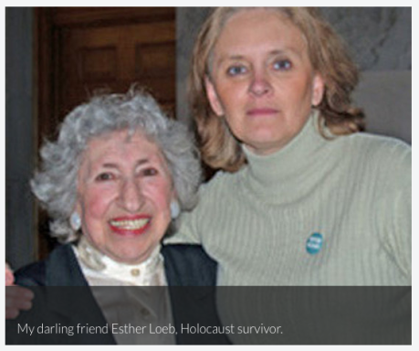 With Holocaust survivor Esther Loeb